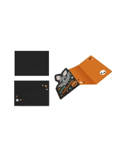 Invitaciones Gatos Y Murcielagos Papel 15X9cm 