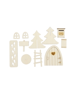 Set Puertas Elfo Bosque Xmas Madera 