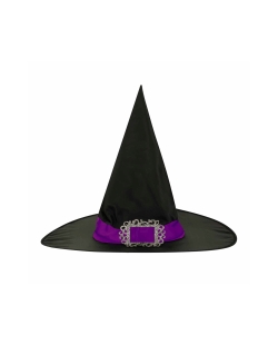Disfraz Acc. Gorro Bruja Banda Purpura