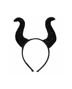 Disfraz Acc. Diadema Cuernos Demonio Negro