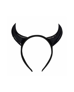 Disfraz Acc. Diadema Cuernos Diablo Negro