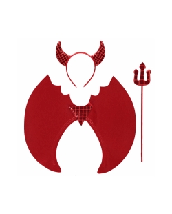 Disfraz Acc Kit Diablo Foil Alas, Diadema Y Tridente