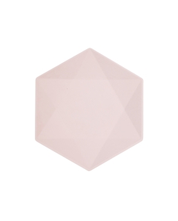 Platos Hexagonales 26 X 22.6cm Vert Decor Rosa Pastel ***OFERTA DTO NO ACUMULABLE