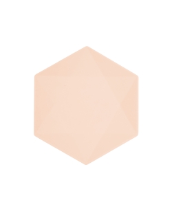 Platos Hexagonales 26 X 22.6cm Vert Decor Naranja Pastel 