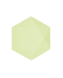 Platos Hexagonales 26 X 22.6cm Vert Decor Verde Pastel 