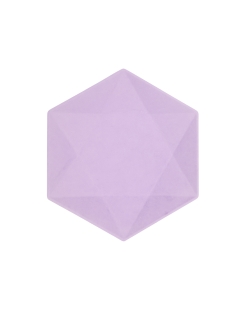 Platos Hexagonales 26 X 22.6cm Vert Decor Morado Pastel 