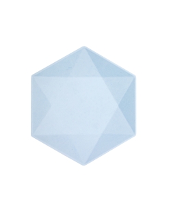 Platos Hexagonales 26 X 22.6cm Vert Decor Azul Pastel ***OFERTA DTO NO ACUMULABLE