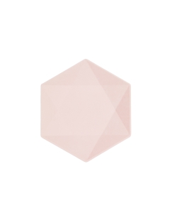 Platos Hexagonales 20.8 X 18cm Vert Decor Rosa Pastel ***OFERTA DTO NO ACUMULABLE