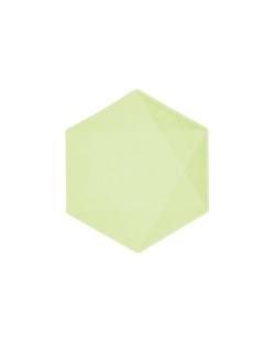 Platos Hexagonales 20.8 X 18cm Vert Decor Verde Pastel 