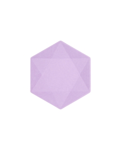 Platos Hexagonales 20.8 X 18cm Vert Decor Morado Pastel 