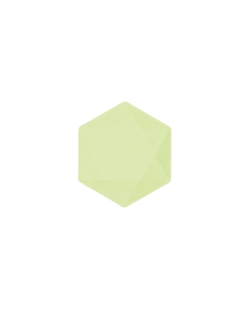 Platos Hexagonales 15.8 X 13,7cm Vert Decor Verde Pastel 