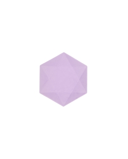 Platos Hexagonales 15.8 X 13,7cm Vert Decor Morado Pastel 