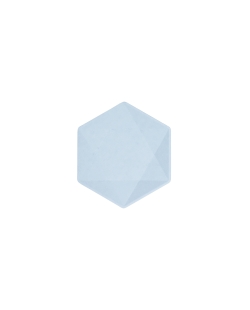 Platos Hexagonales 15.8 X 13,7cm Vert Decor Azul Pastel 