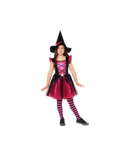 Disfraz Infantil Bruja Rosa Talla 8-10 Años