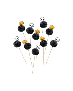 Picks Nido Abeja Gatos Y Murcielagos Papel/Madera 19cm 