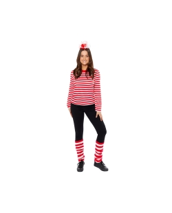 Disfraz Adulto Rayas Rojas Talla S