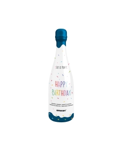 Botella Lanza Confeti Multicolor Foil 32cm Azul 