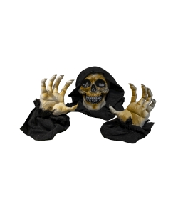 Animatronic La Muerte Emerge Cabeza:17X18X27cm, Manos:12X10X26cm