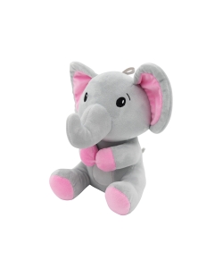 Peso Peluche Elefante Orejas Rosas Lazo 21cm/170gr 