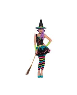 DISFRAZ JUNIOR: BRUJA NEON Talla S ***OFERTA DTO NO ACUMULABLE