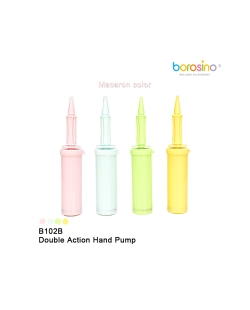 Inflador Manual Doble Accion Pastel Rosa