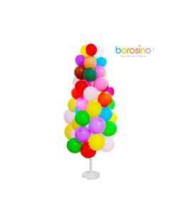 EXPOSITOR GLOBOS PLASTICO,CON BASE DE PLASTICO (blanco)