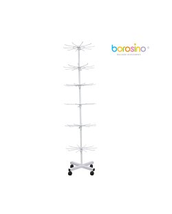 EXPOSITOR METAL RUEDAS- 6 alturas x 10 ganchos