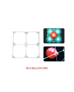MALLA BLANCA PARA GLOBOS R12 CON 4 HUECOS - 30cm X 30cm ***OFERTA DTO NO ACUMULABLE