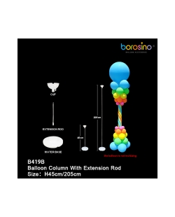 Columna Extensible 45cm - 205cm + Base Llenar Agua 23cm Plastico