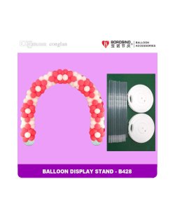 ARCO DE GLOBOS - BASE DE PLASTICO PARA LLENAR CON AGUA - 30cm X 30cm X 300cm