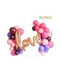 Estructura Circular De Plastico Para Globos 95Cmx1,6Cm (Blanco)