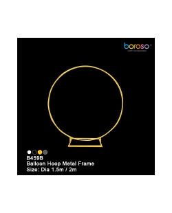 Marco-Arco Circulo Metal Blanco 2m Base Cuadrada