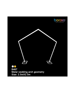 Arco Geometrico Metal 2,5X2,5m Blanco