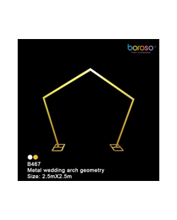 Arco Geometrico Metal 2,5X2,5m Oro