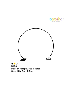 Marco-Arco Circulo Metal 2,5m Negro