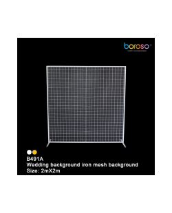 Marco Fondo Malla Metal 2X2m Oro