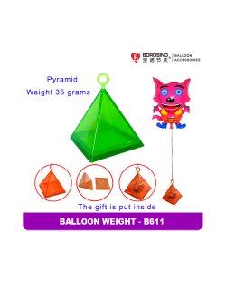 PESITO DE PIRAMIDE HUECA TRANSPARENTE  ***OFERTA DTO NO ACUMULABLE