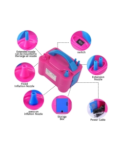 Inflador Electrico 600W (Rosa) + Anudador