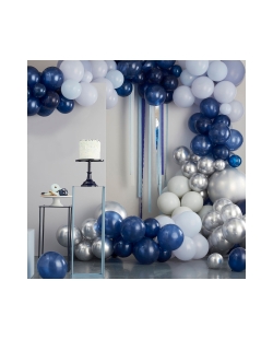 Arco Globo Cromo Azul Y Plateado Mixto ***OFERTA DTO NO ACUMULABLE