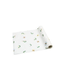 Camino Mesa Flores Y Mariposas 40X500cm Tela No Tejid ***OFERTA DTO NO ACUMULABLE