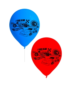 8 Globos Latex Hot Wheels