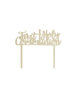 Deco Pastel Oro First Holy Communion 14 X 16,5cm Acrilico