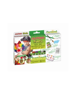 SET MAQUILLAJE CARNAVAL 6 COLORES + ACCESORIOS: BLANCO, AMAR, ROJO, ROSA, AZUL, NEGRO ***OFERTA DTO NO ACUMULABLE