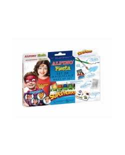 SET MAQUILLAJE S.HEROES 6 COLORES + ACCESORIOS: BLANCO, AMAR, ROJO, AZUL, VERDE, NEGRO ***OFERTA DTO NO ACUMULABLE