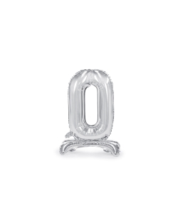 Globo Foil Pie Numero 0 Plata 70cm ***OFERTA DTO NO ACUMULABLE