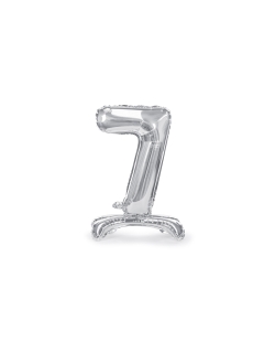 Globo Foil Pie Numero 7 Plata 70cm ***OFERTA DTO NO ACUMULABLE