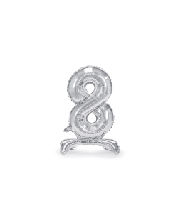 Globo Foil Pie Numero 8 Plata 70cm ***OFERTA DTO NO ACUMULABLE