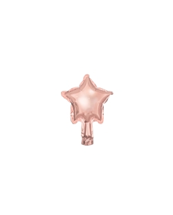 Globo Foil Estrella Rosa Oro 12cm ***OFERTA DTO NO ACUMULABLE