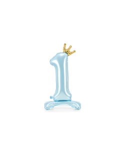 Globo Foil Pie Numero 1 Azul Cielo 84cm ***OFERTA DTO NO ACUMULABLE