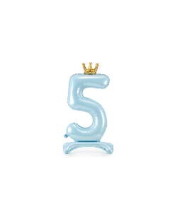 Globo Foil Pie Numero 5 Azul Cielo 84cm ***OFERTA DTO NO ACUMULABLE